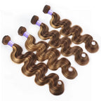 Honey Brown Piano Color 3 Bundles with Lace Closure