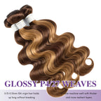 Brown Ombre 3 Bundles with Lace Closure