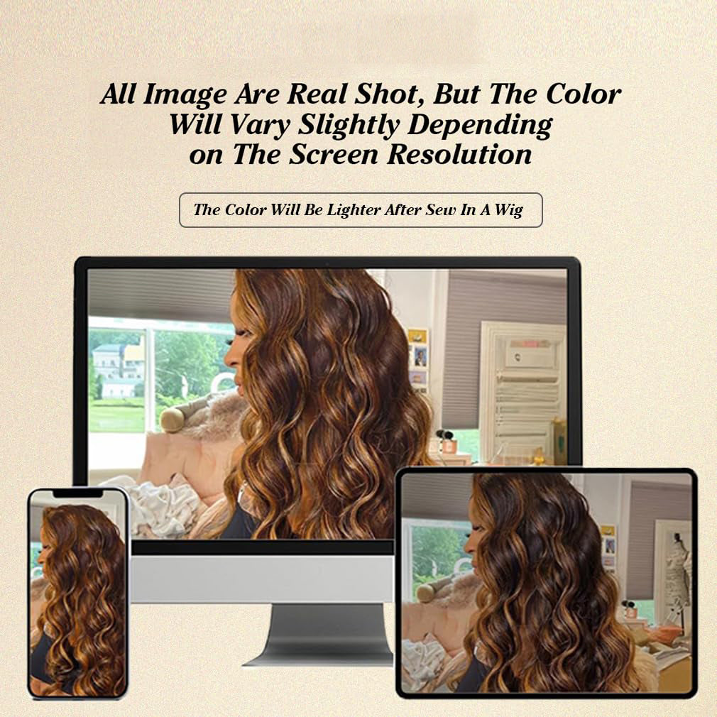 Honey Brown Piano Color 3 Bundles with Lace Closure