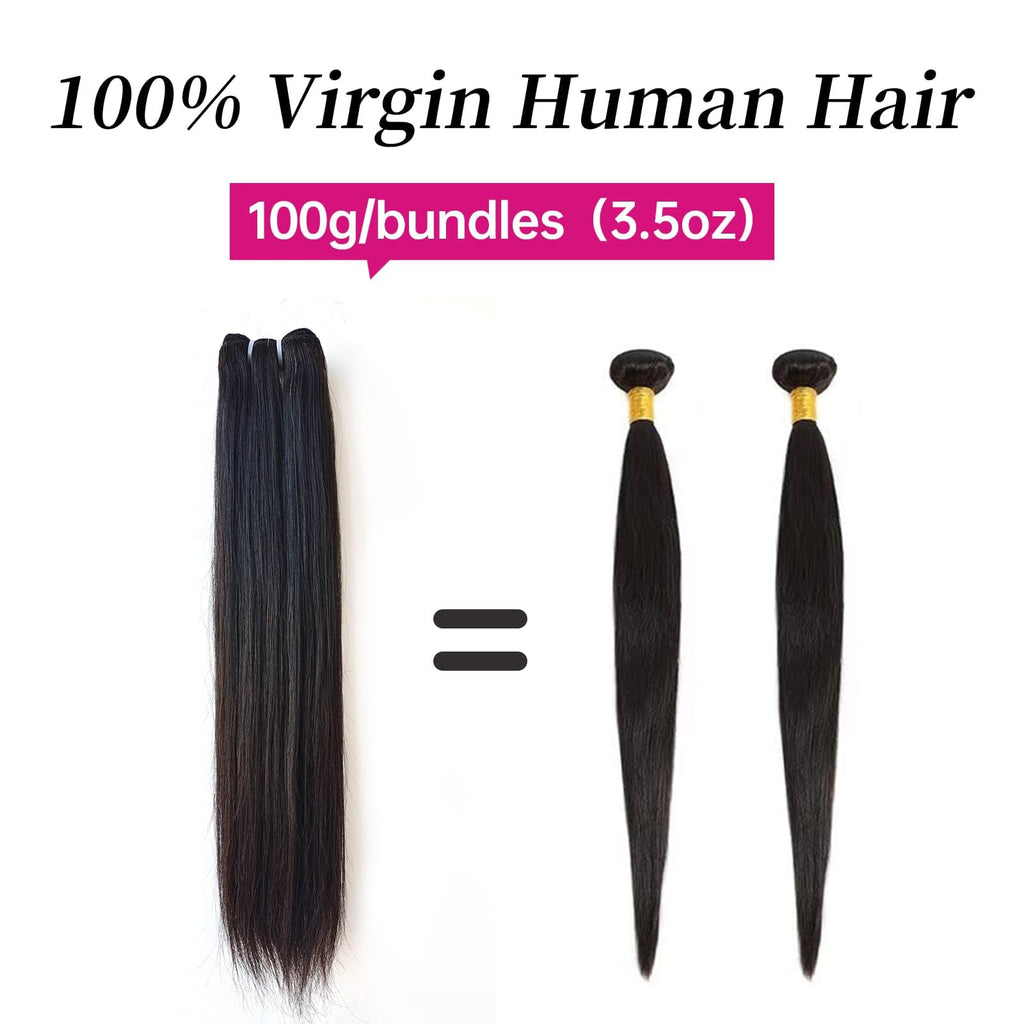 16A Straight Human Hair 100g per Bundles (Single Bundle)