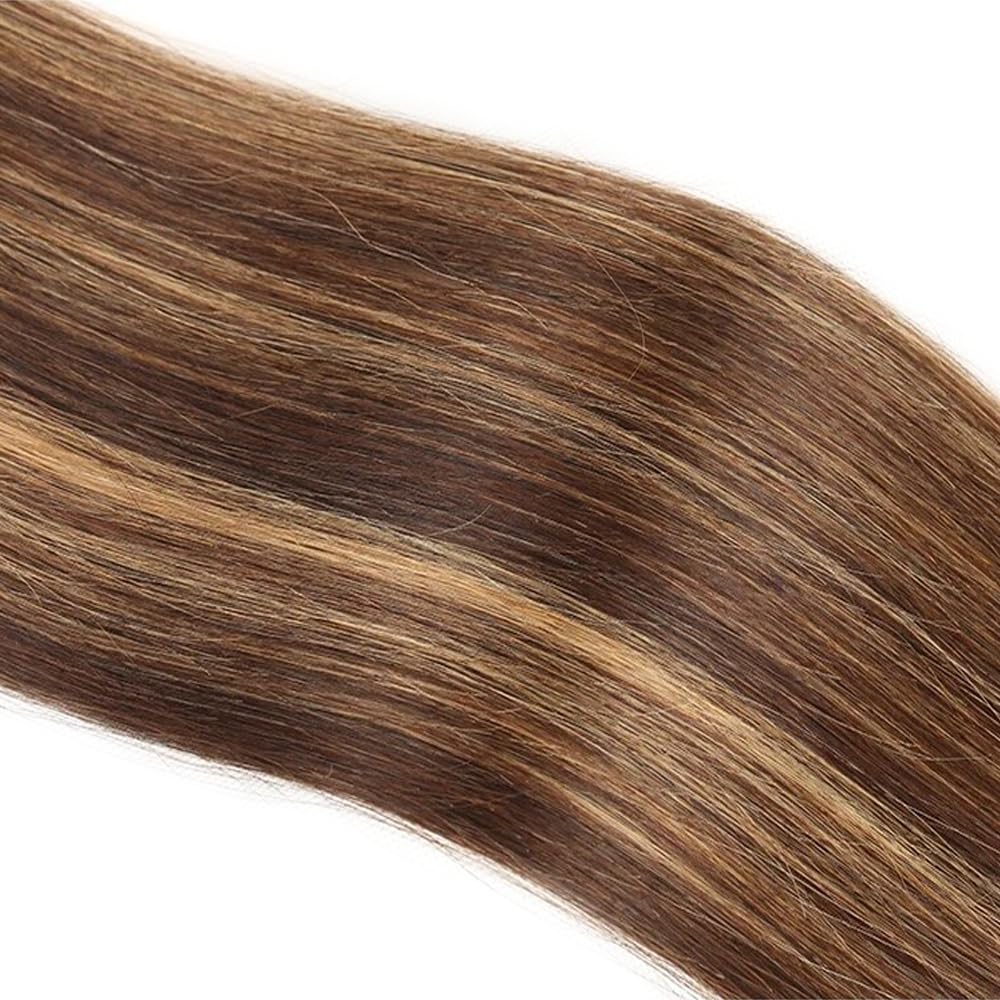 Ombre Highlight Straight 3 Bundles with Lace Closure