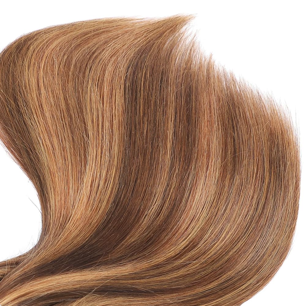 Ombre Highlight Straight 3 Bundles with Lace Closure