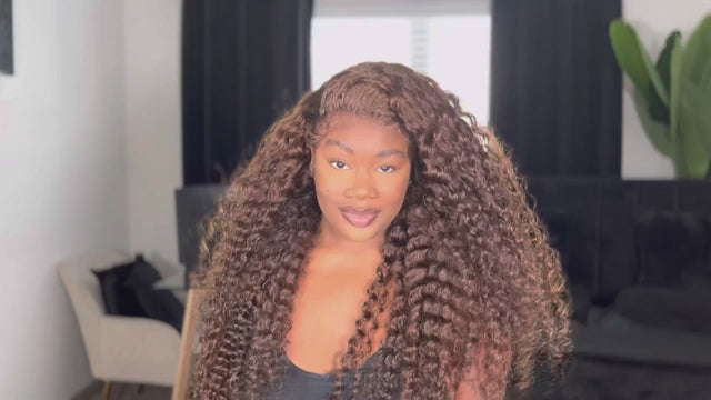 Ombre Brown Lace Front Wigs Human Hair Pre Plucked Curly Wave Brazilian Virgin Hair 13X4 HD Transparent Lace Frontal Wigs with Baby Hair