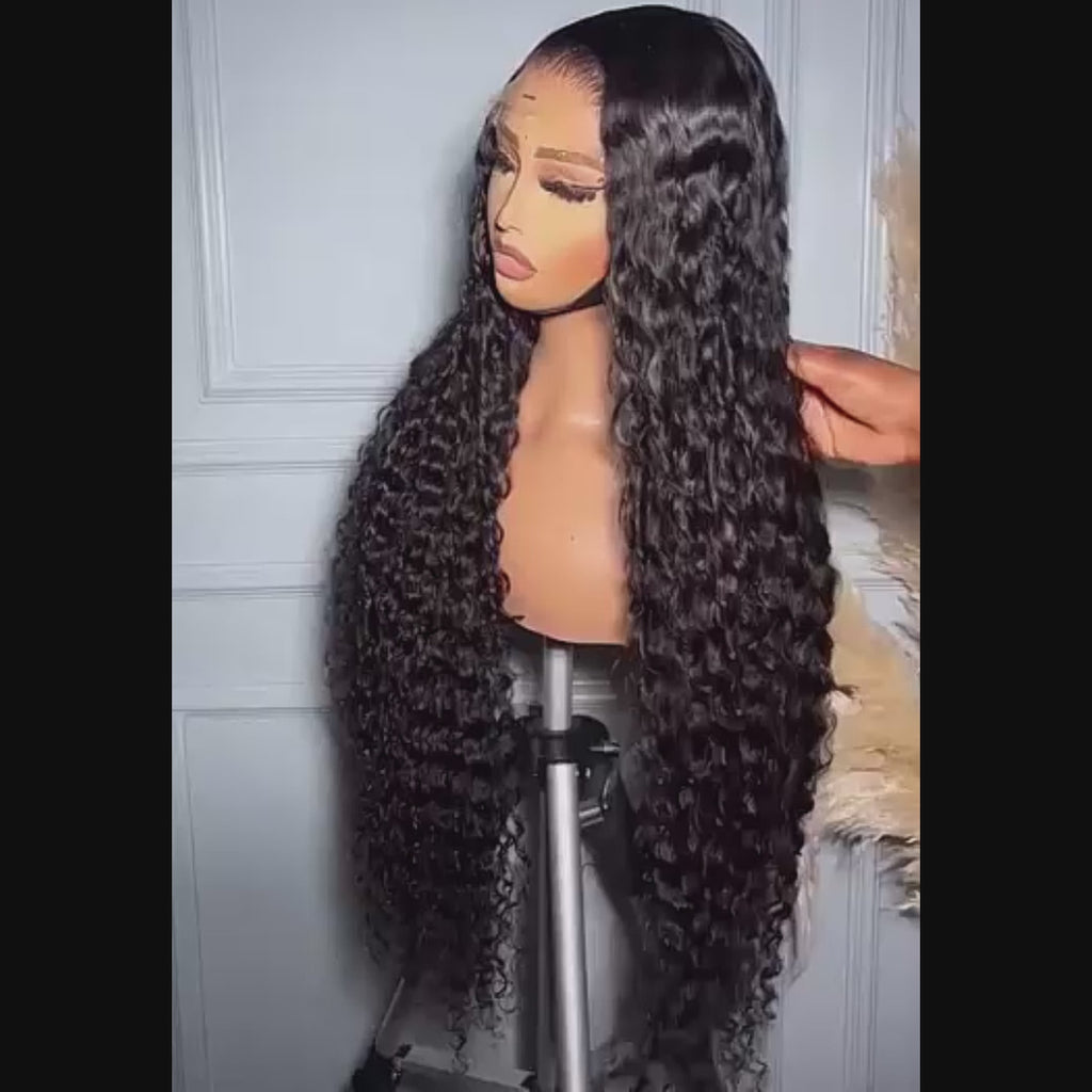 13x6 HD Lace Front Perücke tief gewellt Echthaar für schwarze Frauen 