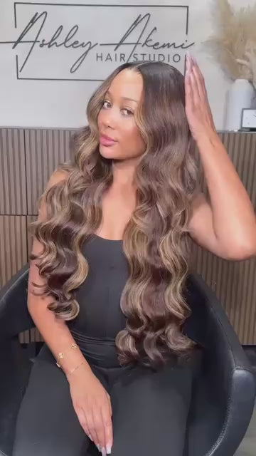 Honey Brown Piano Color 3 Bundles with Lace Closure