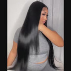 13X6 HD Lace Front Wigs Human Hair Wigs with Baby Hair for Black Women Pre Plucked Straight Brazilian Virgin Hair Lace Frontal Wig Natural Black