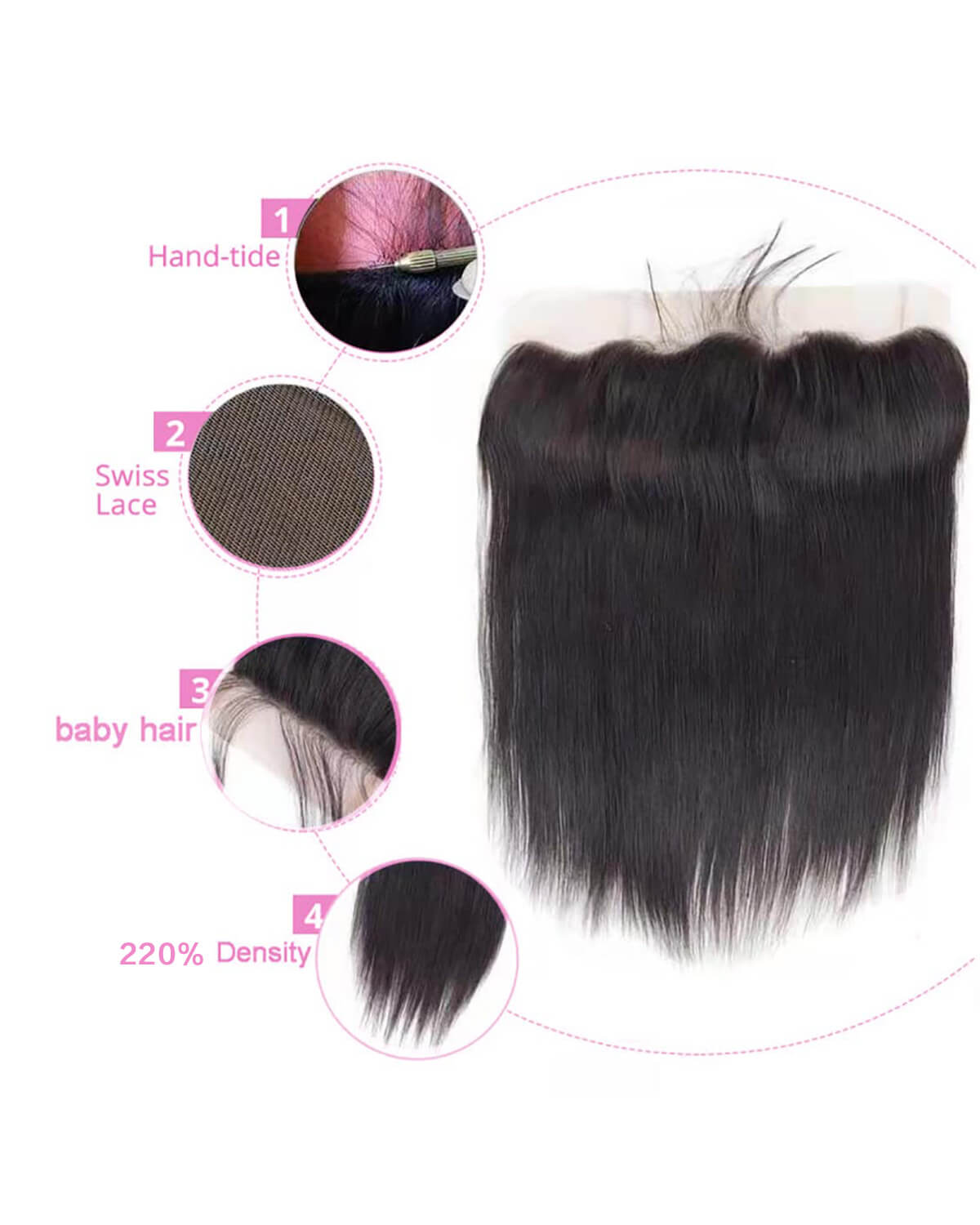 13x4 HD Lace Frontal | Straight Human Hair | Pre-Plucked Natural Hairline