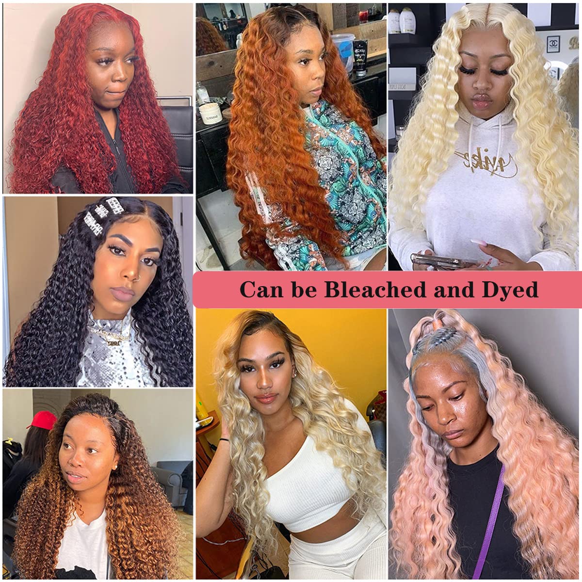 13x4 HD LaceDeep Wave Lace Front Wigs for Black Women