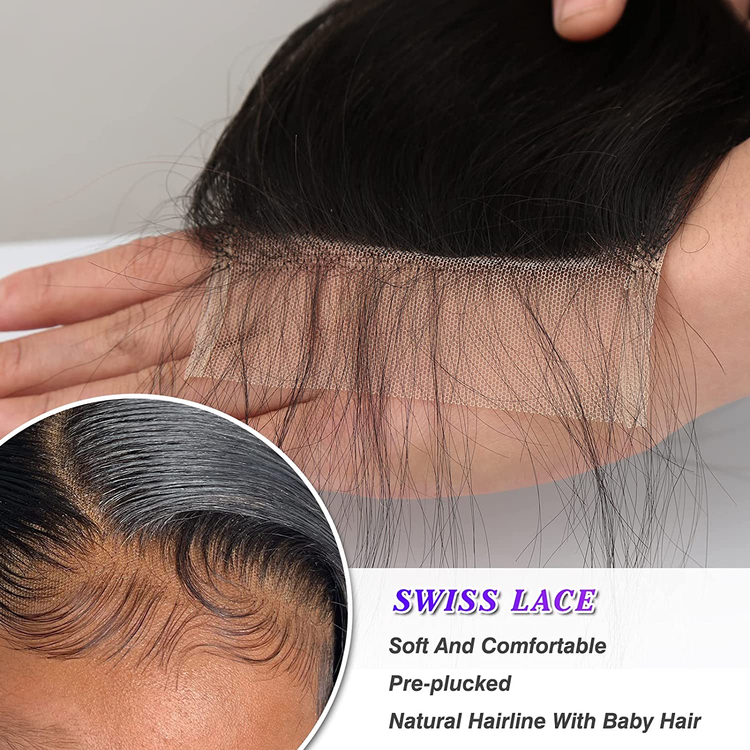 5x5 HD Lace Closure Body Wave Brazilian Virgin Hair Pre-Plucked