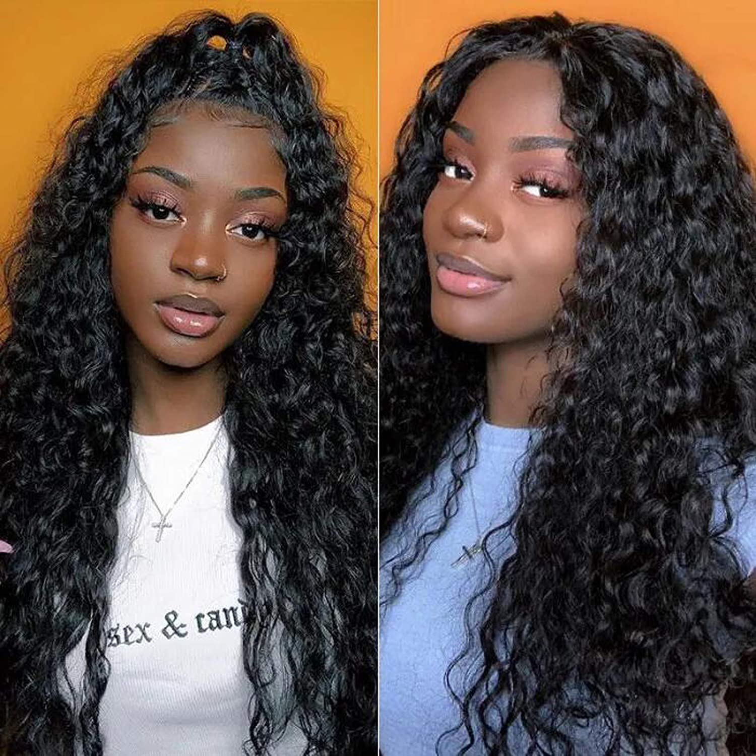 10A Brazilian Water Wave Hair 3 Bundles with 4x4 Lace Closure